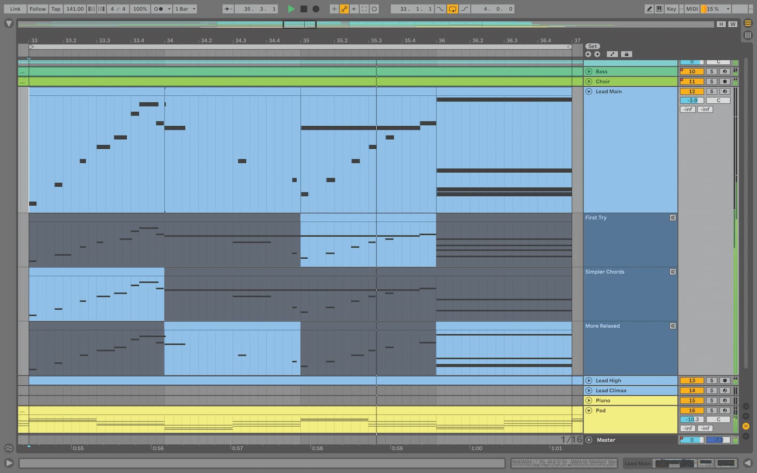 Ableton Arrangement view