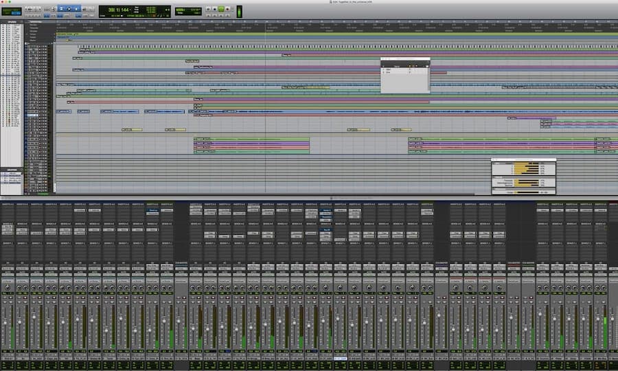 Pro Tools mixer window Sverige